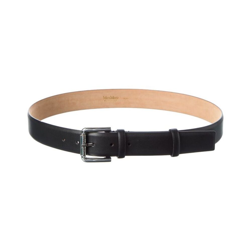 Max Mara Leather Belt, Black